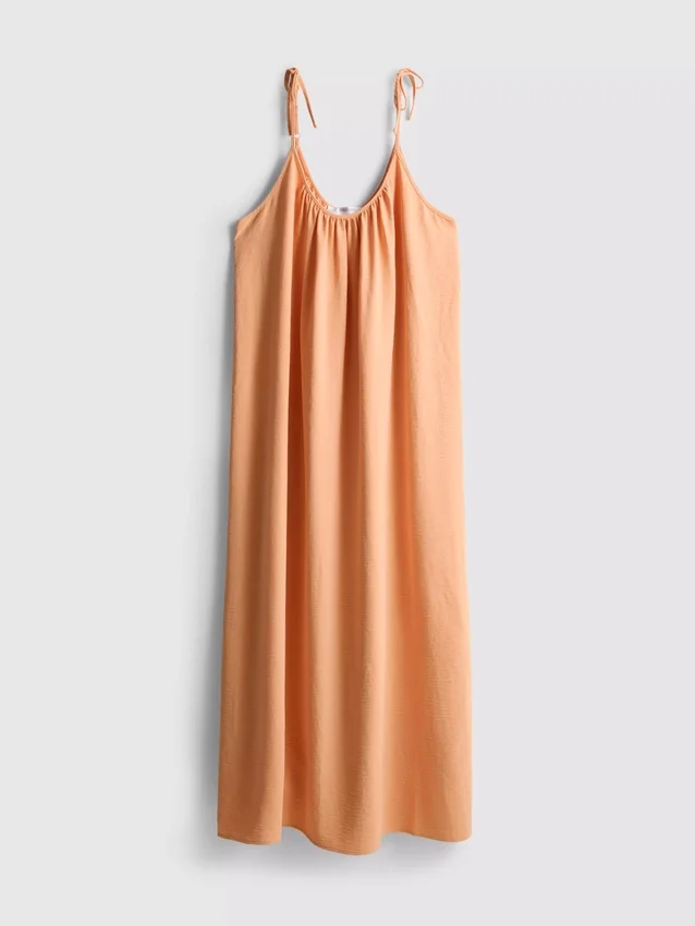 Midi-jurk met bandjes