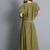 Midi-rok met lage taille
