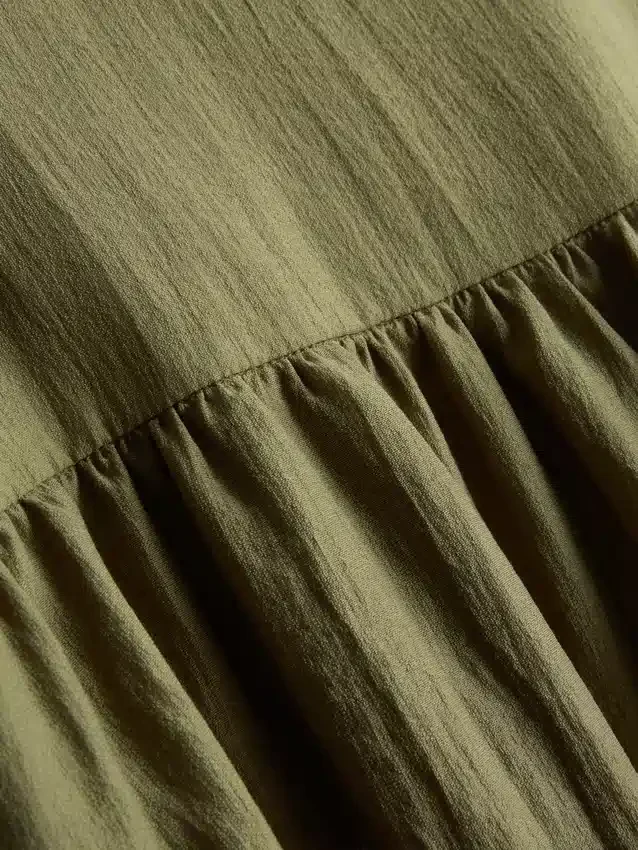Midi-rok met lage taille
