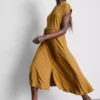 Midi-shirtjurk met korte mouwen