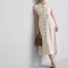 Midi-shirtjurk met korte mouwen