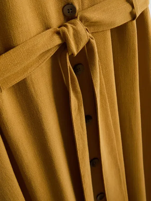 Midi-shirtjurk met korte mouwen