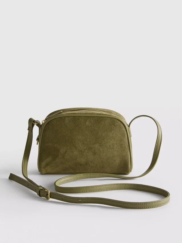 Mini-crossbodytas van imitatiesuède