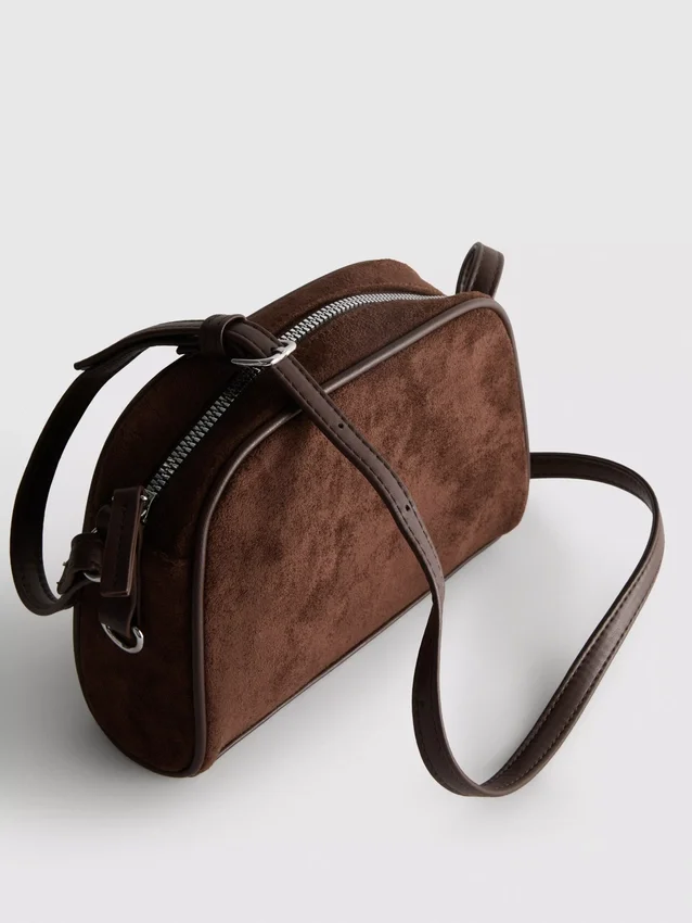 Mini-crossbodytas van imitatiesuède