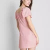 Mini-jurk met gekreukelde kapmouwtjes