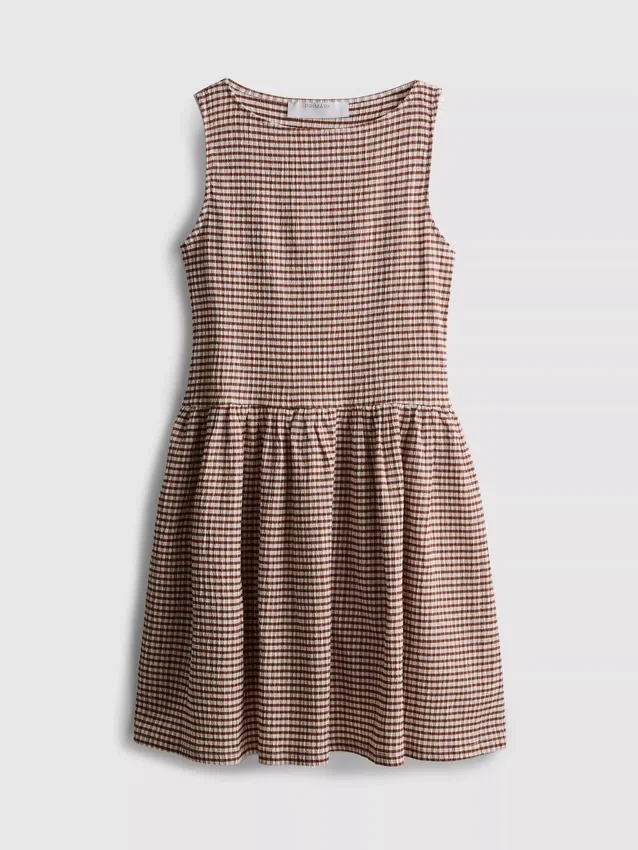 Mini-jurk met gekreukelde textuur