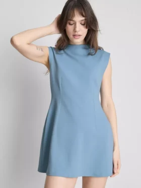 Mini-jurk met kapmouwtjes