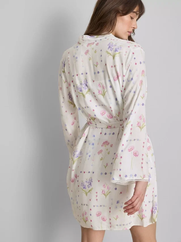 Mini-ochtendjassen met bloemenprint