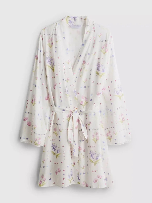 Mini-ochtendjassen met bloemenprint