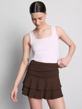 Mini-Rara-rok met gerimpelde taille