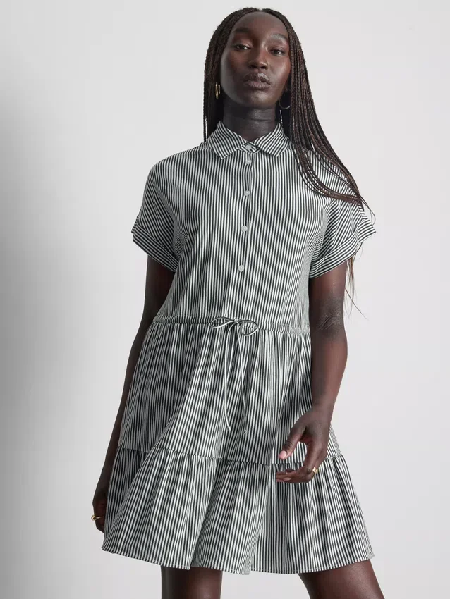 Mini-shirtjurk met kraag