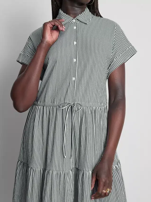 Mini-shirtjurk met kraag
