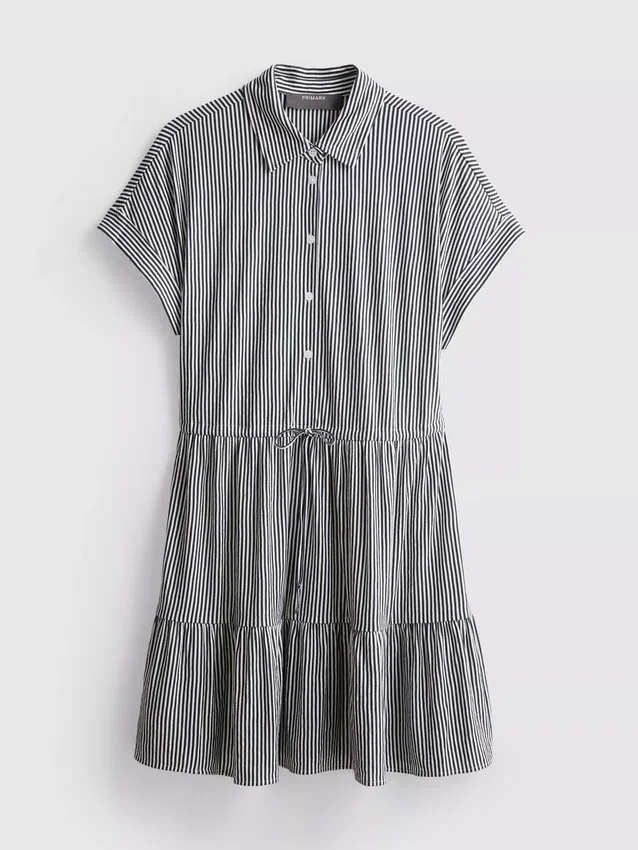 Mini-shirtjurk met kraag