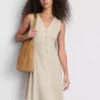 Mouwloze mini-jurk met V-hals