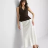 Mouwloze top met V-hals en peplum