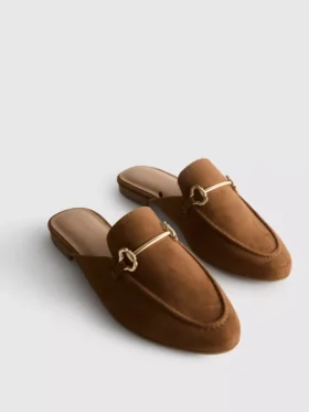 Mule-loafers met snaffle-details