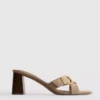 Mule-sandalen met blokhak en gesp