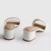Mule-sandalen met blokhak en imitatieparels