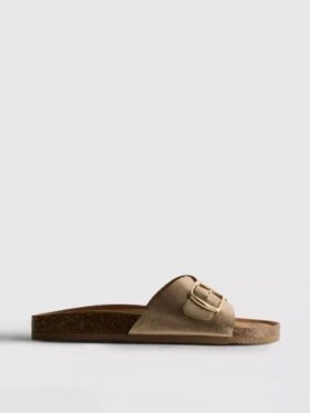 Mule-sandalen met gesp