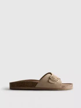Mule-sandalen met gesp