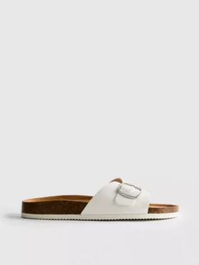Mule-sandalen met gesp