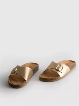 Mule-sandalen met gesp