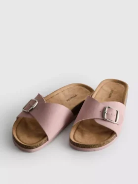 Mule-sandalen met gesp