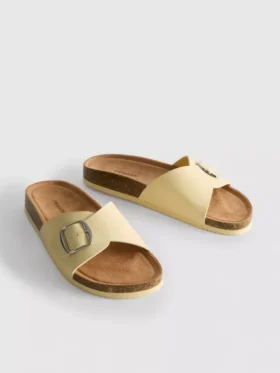 Mule-sandalen met gesp
