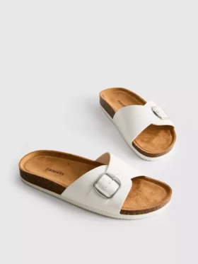 Mule-sandalen met gesp