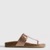 Mule-sandalen met T-band en gesp