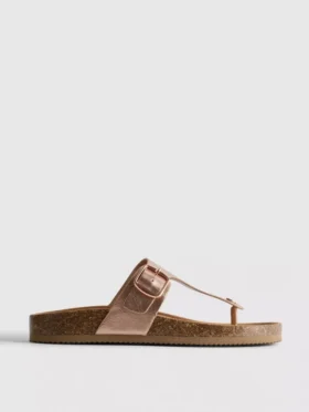 Mule-sandalen met T-band en gesp