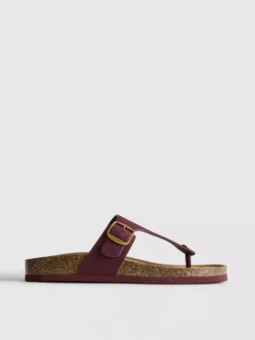 Mule-sandalen met T-band en gesp