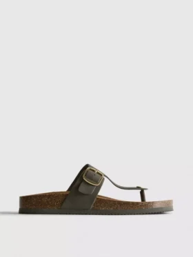 Mule-sandalen met T-band en gesp
