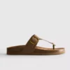 Mule-sandalen met T-band en gesp