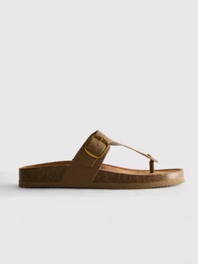 Mule-sandalen met T-band en gesp