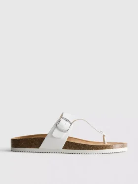 Mule-sandalen met T-band en gesp
