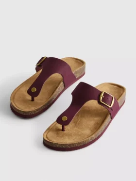 Mule-sandalen met T-band en gesp