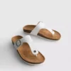 Mule-sandalen met T-band en gesp