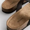 Mule-sandalen met T-band en gesp