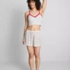 Naadloze bedrukte cropped pyjama-cami
