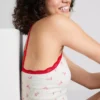 Naadloze bedrukte cropped pyjama-cami