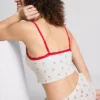 Naadloze bedrukte cropped pyjama-cami