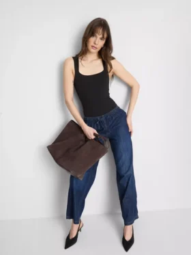 Naadloze bodysuit met vierkante hals