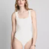 Naadloze bodysuit met vierkante hals