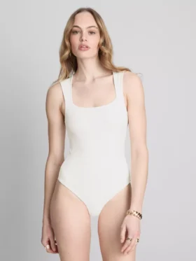 Naadloze bodysuit met vierkante hals
