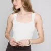 Naadloze bodysuit met vierkante hals