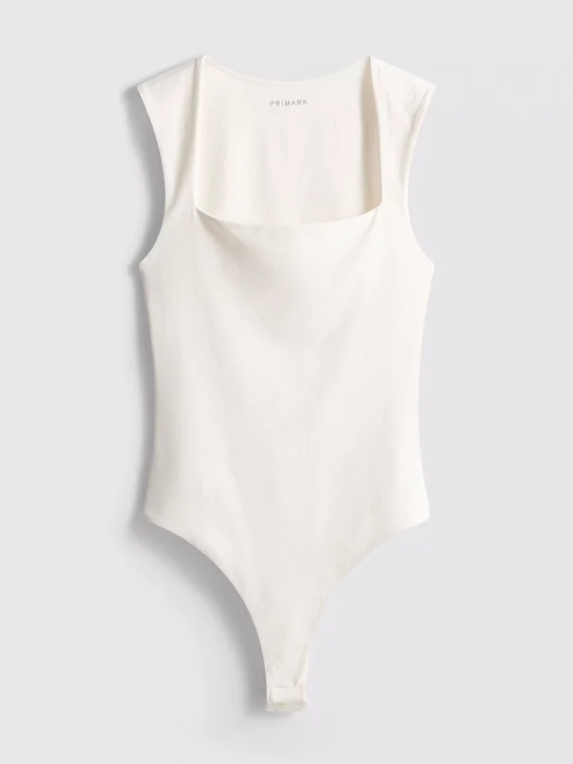 Naadloze bodysuit met vierkante hals