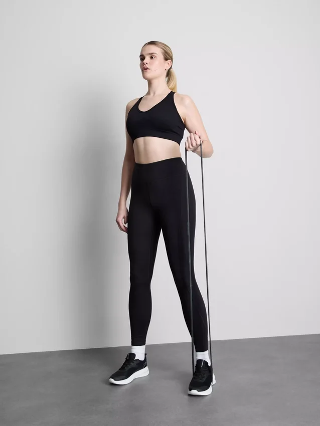 Naadloze crop top met gekruiste rug voor sport