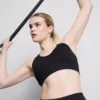 Naadloze crop top met gekruiste rug voor sport