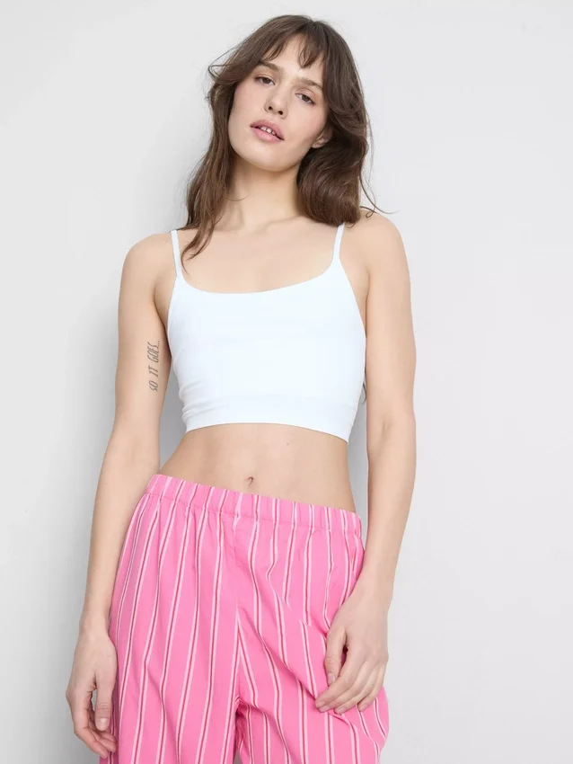 Naadloze, cropped cami-top
